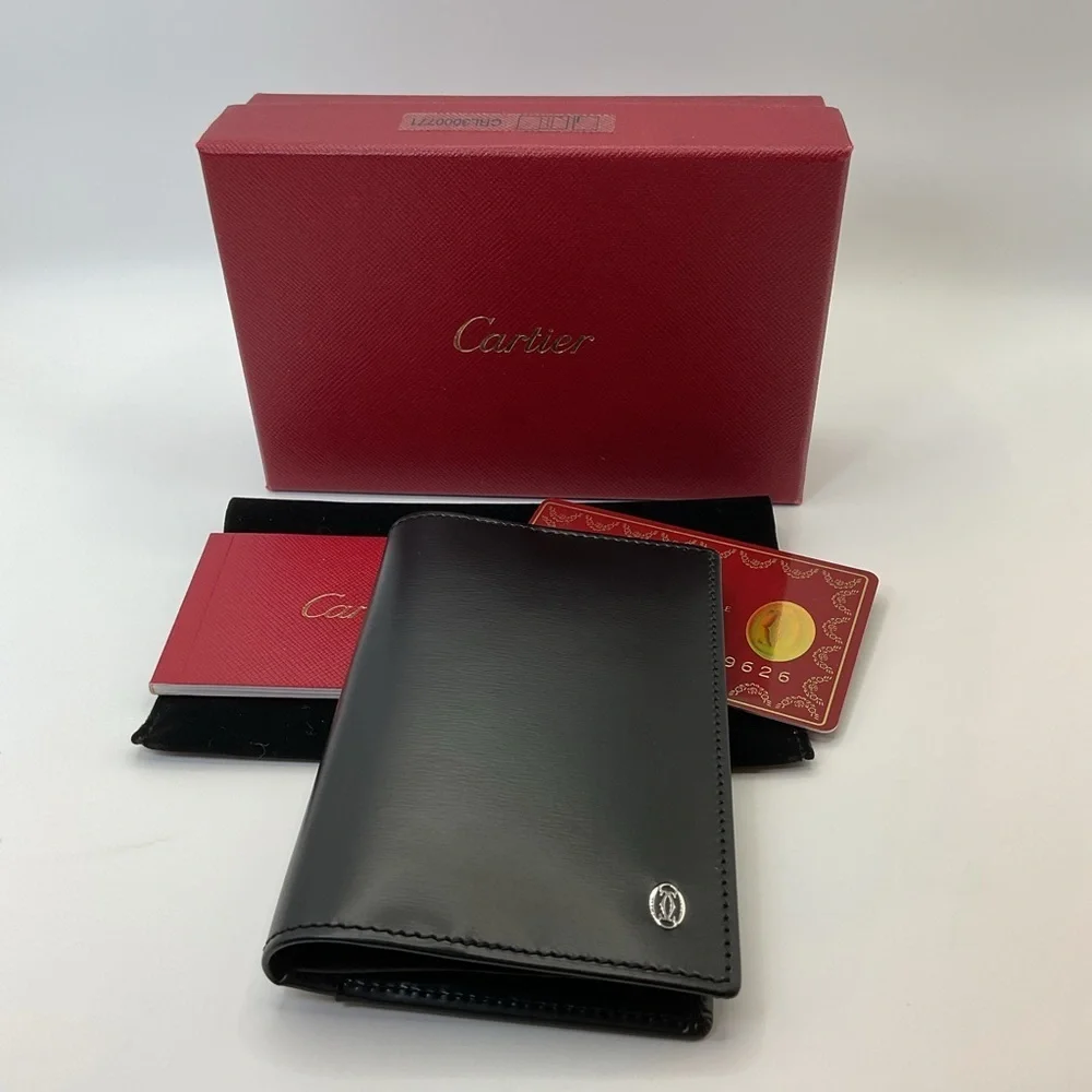 Cartier Black Leather Card Holder